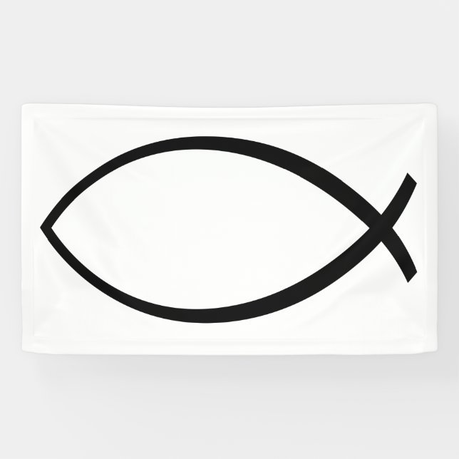 Symbol für christliche Fische (Ichthys) Banner (Horizontal)