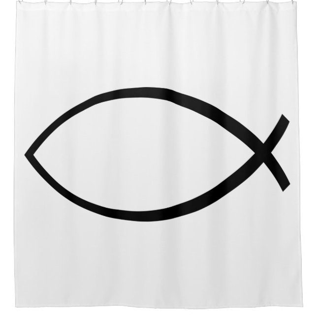 Symbol für christliche Fische (Ichthys) Duschvorhang (Vorderseite)