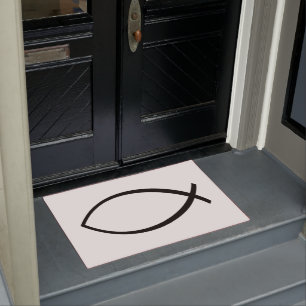 Symbol für christliche Fische (Ichthys) Fußmatte