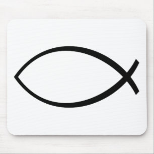 Symbol für christliche Fische (Ichthys) Mousepad