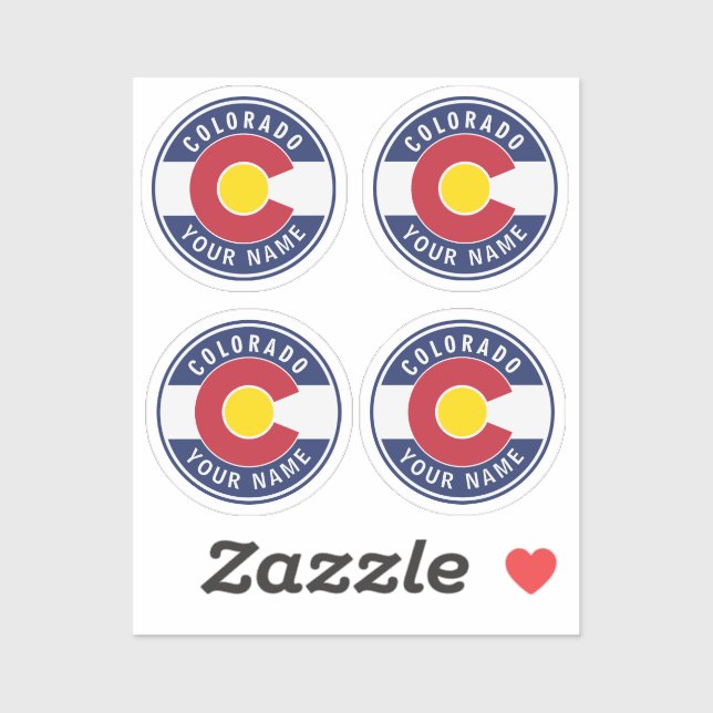 Symbol für Colorado-Flagge Aufkleber (Blatt)