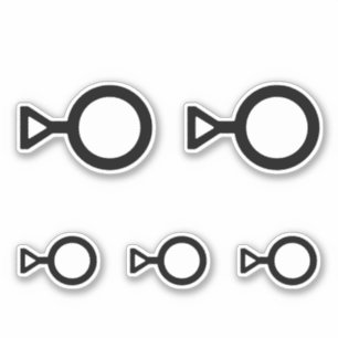 Symbol für das dritte Geschlecht Aufkleber