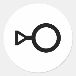 Symbol für das dritte Geschlecht Runder Aufkleber