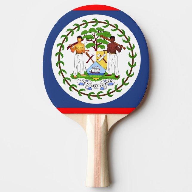 Symbol für das Flaggenland von Belize Tischtennis Schläger (Vorderseite)