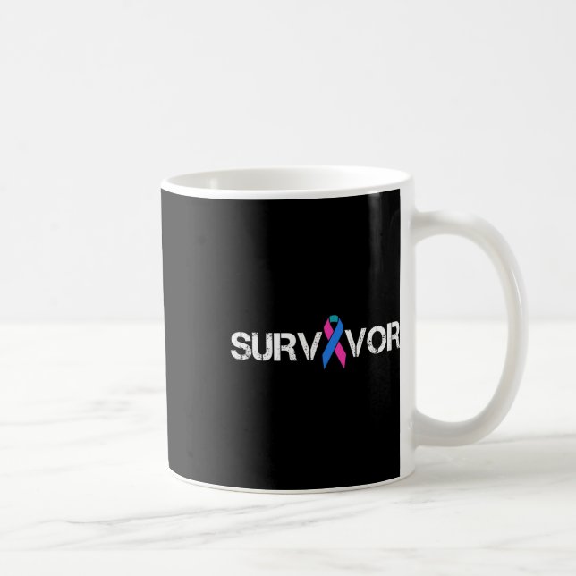 Symbol für das Krebsbewusstsein Kaffeetasse (Rechts)