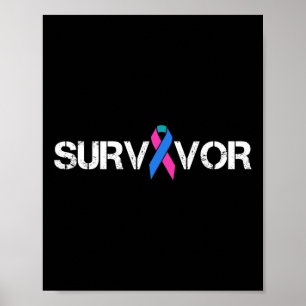 Symbol für das Krebsbewusstsein Poster