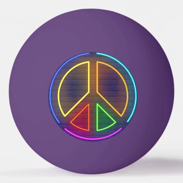 Symbol für das mehrfarbige Neonfriedzeichen Tischtennisball (Vorderseite)