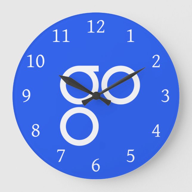 Symbol für das OmiseGo-Logo Kryptowährung-Münzmaue Große Wanduhr (Vorderseite)