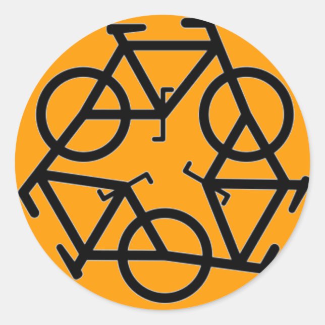 Symbol für das recycle des Fahrradlogos Runder Aufkleber (Vorderseite)