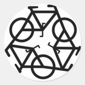 Symbol für das recycle des Fahrradlogos Runder Aufkleber