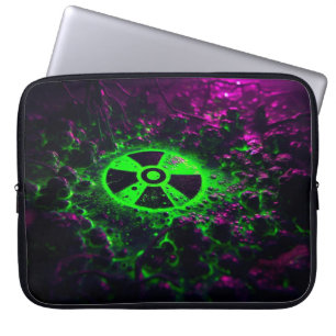 Symbol für das Risiko von giftigen Abfällen Laptopschutzhülle