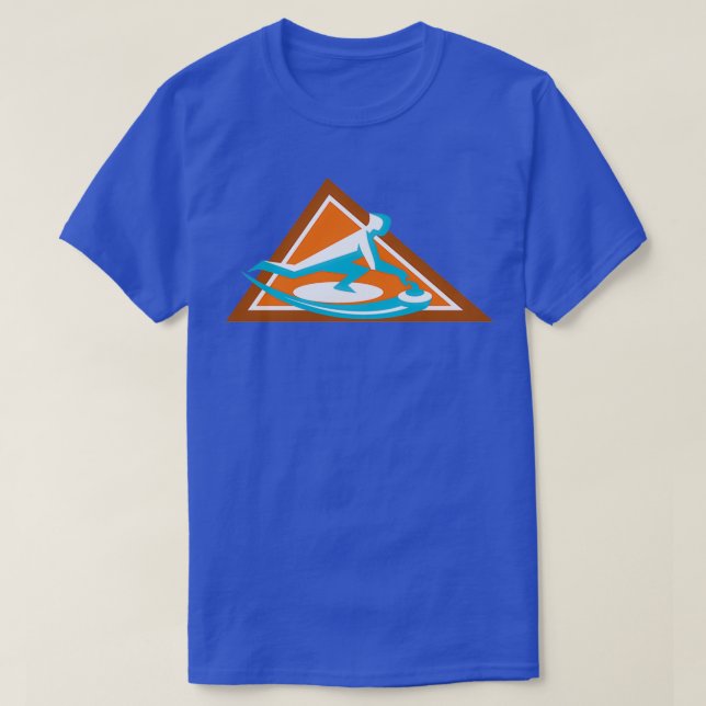 Symbol für das Rutschen des Stein-Dreiecks des Spi T-Shirt (Design vorne)
