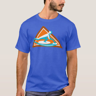 Symbol für das Rutschen des Stein-Dreiecks des Spi T-Shirt