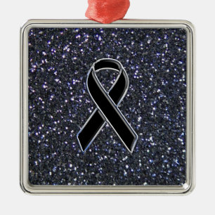 Symbol für das Schwarze Band-Bewusstsein Ornament Aus Metall