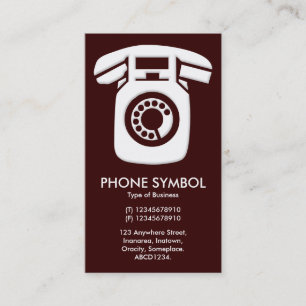 Symbol für das Telefon - Dunkelbraun (330000) Visitenkarte