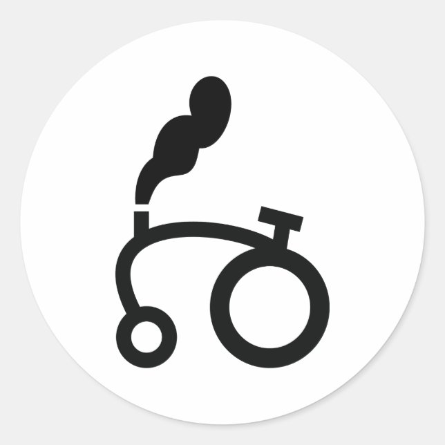 Symbol für das Zeichen der Zugmaschine auf Bauernh Runder Aufkleber (Vorderseite)