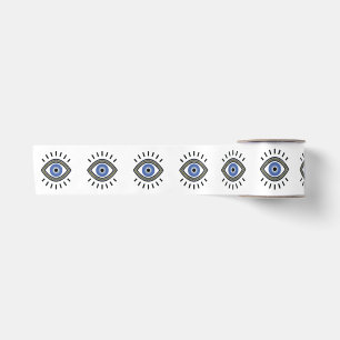 Symbol für den Augenschutz des Bösen, blaues Aug Satinband