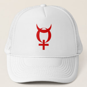 Symbol für den Planeten Merkur (rot) Truckerkappe