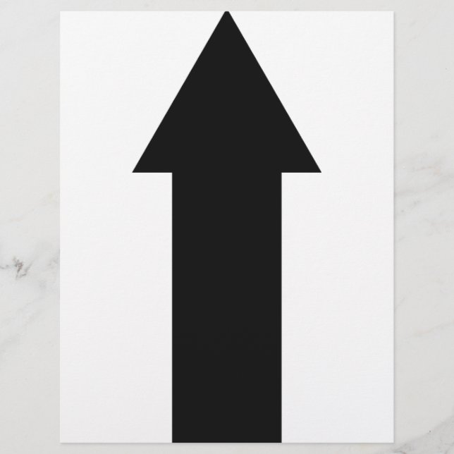 Symbol für den schwarzen Pfeil nach oben Flyer (Vorne)