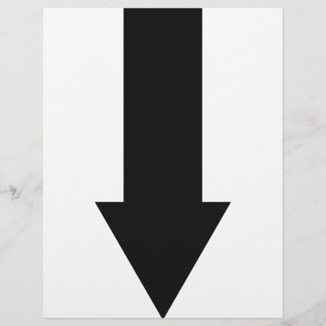 Symbol für den schwarzen Pfeil nach unten Flyer (Vorne)