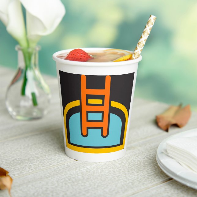 Symbol für den Swimmingpool Pappbecher (Von Creator hochgeladen)