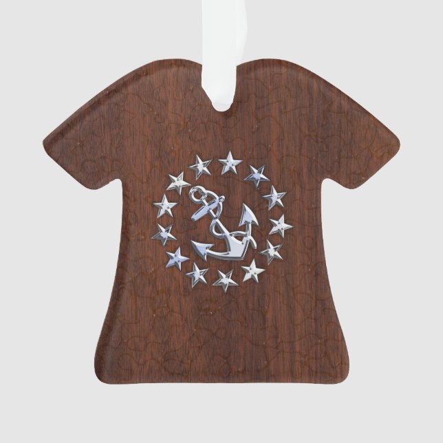Symbol für die Ankerstars der nautischen Yacht Ornament (Vorderseite)