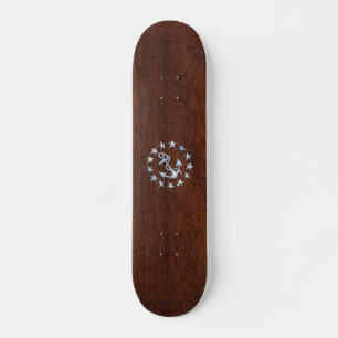 Symbol für die Ankerstars der nautischen Yacht Skateboard