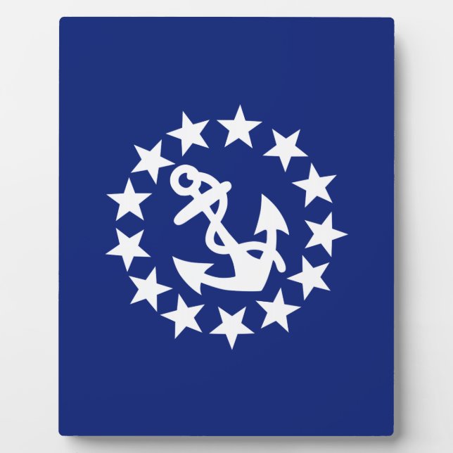 Symbol für die Ankersteine der Yacht-Flagge auf bl Fotoplatte (Vorderseite)