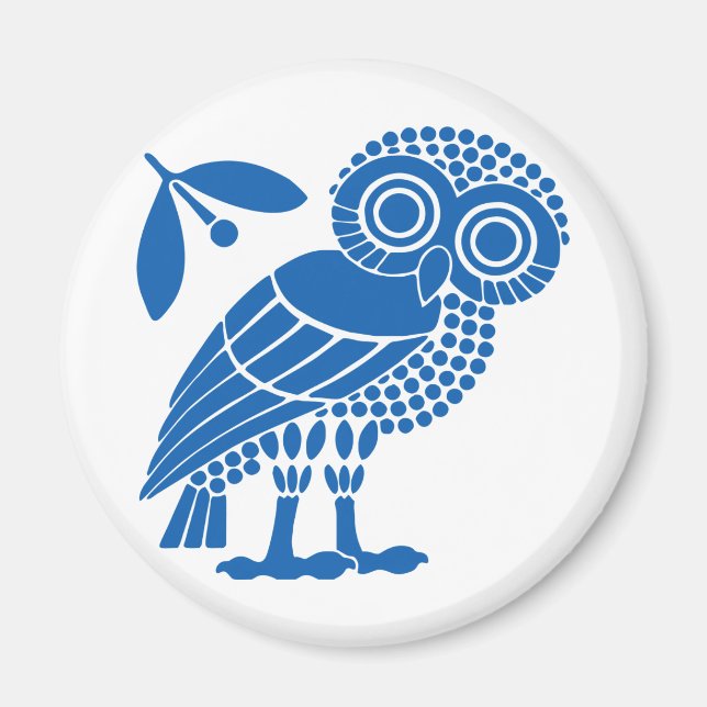 Symbol für die Eule bi für die Stadt Athen Magnet (Vorne)