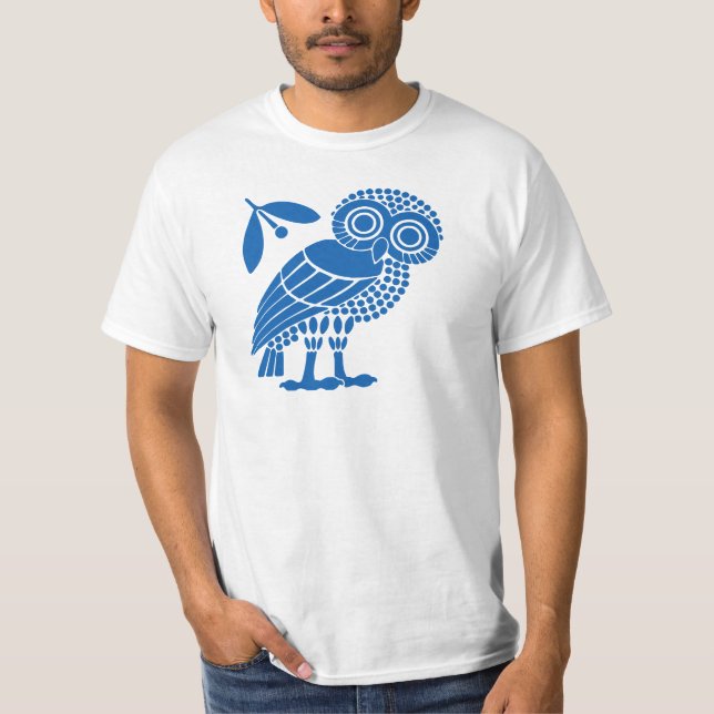 Symbol für die Eule bi für die Stadt Athen T-Shirt (Vorderseite)