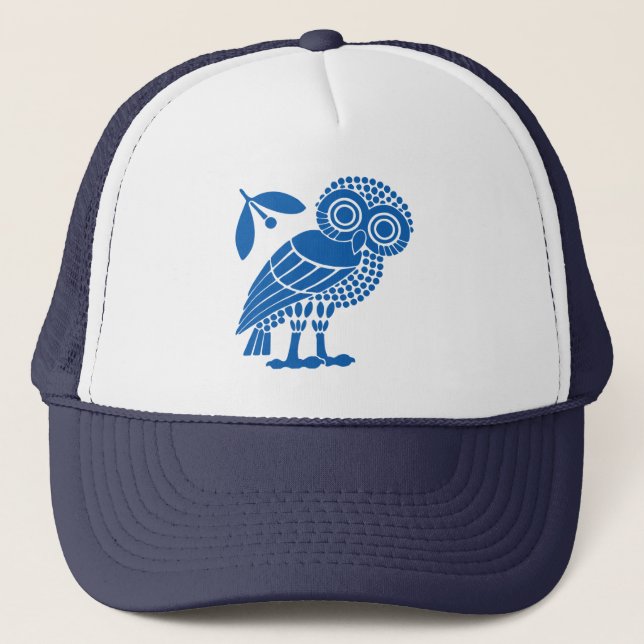 Symbol für die Eule bi für die Stadt Athen Truckerkappe (Vorderseite)