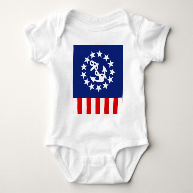 Symbol für die Flagge eines amerikanischen Schiffe Baby Strampler (Vorderseite)