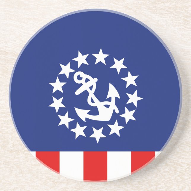 Symbol für die Flagge eines amerikanischen Schiffe Getränkeuntersetzer (Vorne)