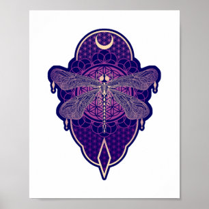 Symbol für die geometrische Blume der Mandala Life Poster