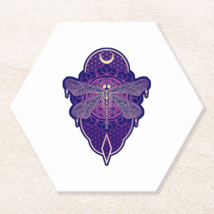 Symbol für die geometrische Blume der Mandala Life Untersetzer