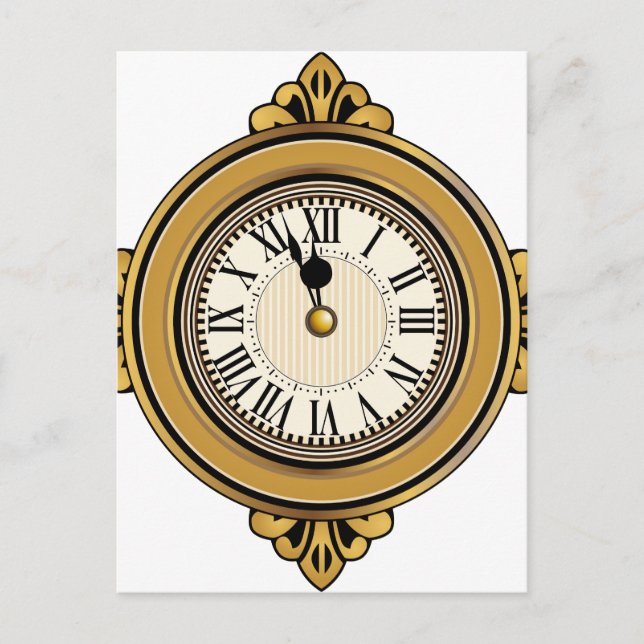 Symbol für die Goldalarmuhr Postkarte (Vorderseite)