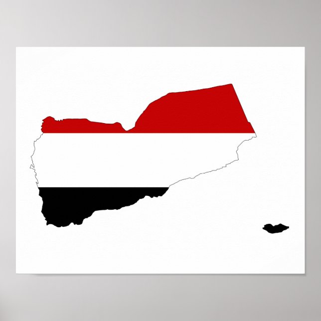 Symbol für die Jemen-Landesflagge Poster (Vorne)