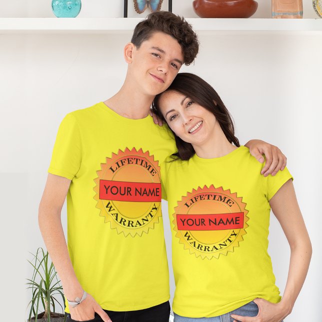 Symbol für die Lebensgarantie Ihres Namens Unisex- T-Shirt (Lifetime Warranty Symbol Your Name Unisex T-shirt)