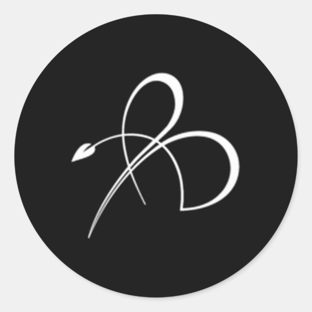 Symbol für die leuchtende Linie Runder Aufkleber (Vorderseite)