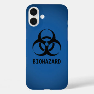 Symbol für die schwarze Biogefährdung iPhone 16 Plus Hülle