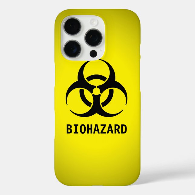 Symbol für die schwarze Biogefährdung iPhone 16 Pro Hülle (Rückseite)