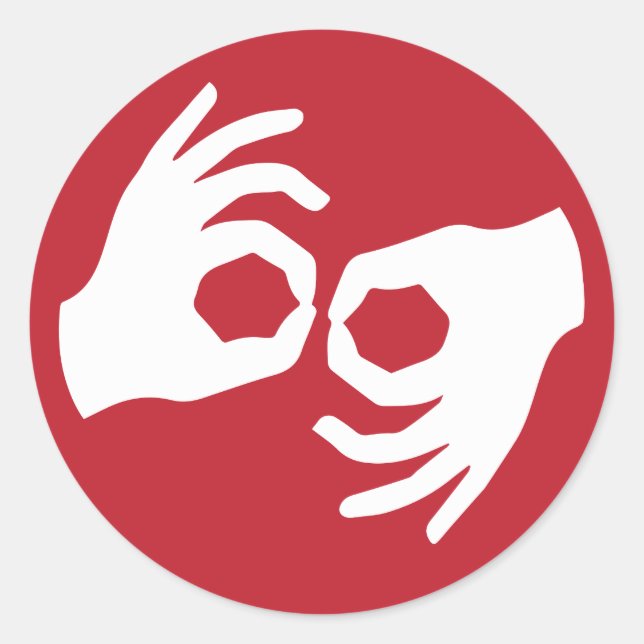 Symbol für die Sprachdeutung Runder Aufkleber (Vorderseite)