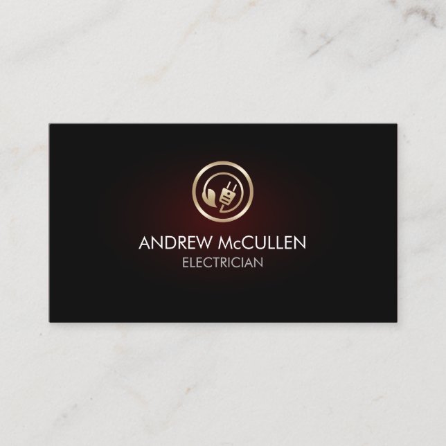 Symbol für elektrische Zuhause-Reparatur Öko Elect Visitenkarte (Vorderseite)