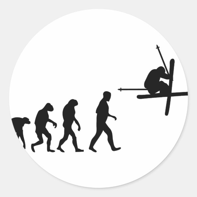Symbol für Evolution Runder Aufkleber (Vorderseite)
