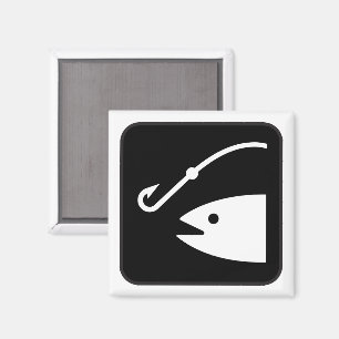 Symbol für Fischerei Magnet