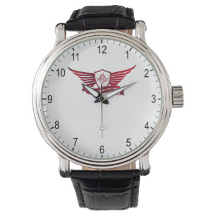 Symbol für Freimaurerei und Schild Armbanduhr