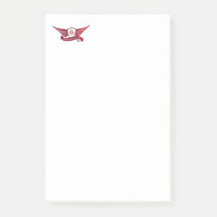 Symbol für Freimaurerei und Schild Post-it Klebezettel