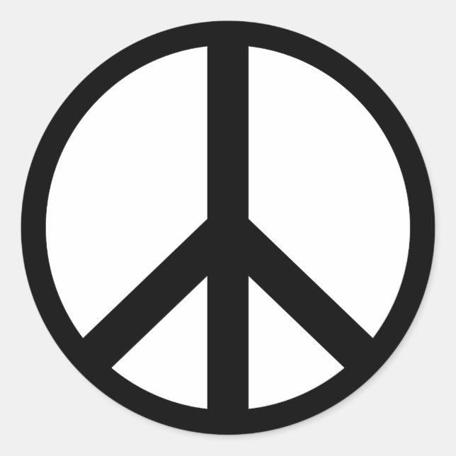 Symbol für Frieden Runder Aufkleber (Vorderseite)