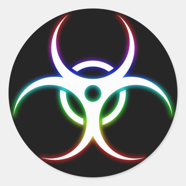 Symbol für glatte Biogefährdung - Aufkleber (Vorderseite)