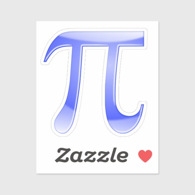Symbol für griechischen Buchstaben Pi Aufkleber (Blatt)